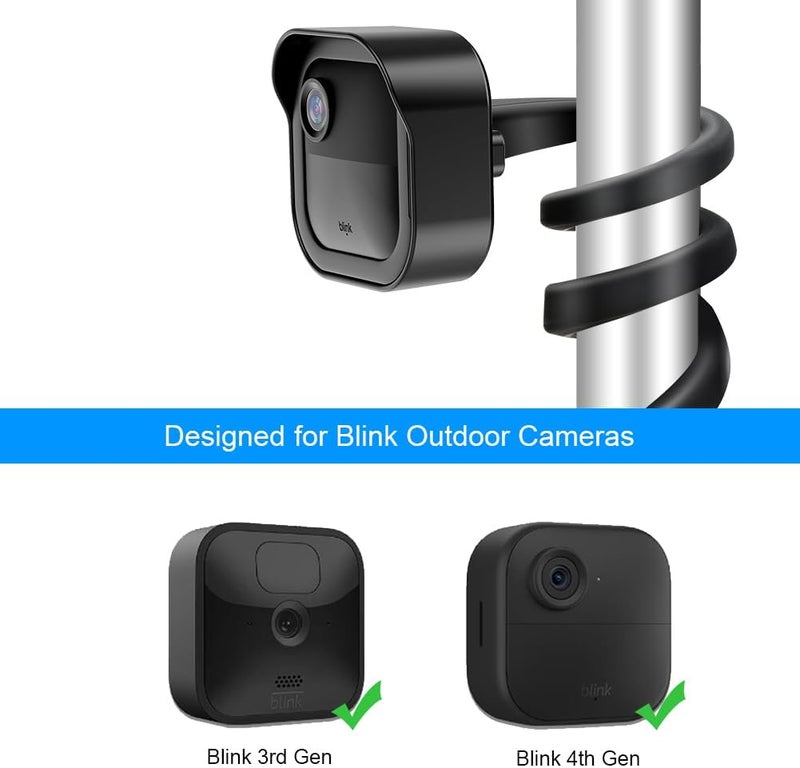 Gresus All-New Flexible Twist Mount for Blink Outdoor 4 & 3rd Gen Camera, with Weatherproof Protective Housing and Blink Sync Module Outlet Wall Mount (Black) - Image 2